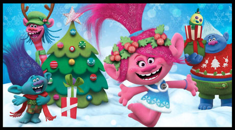 Trolls Hairy Holiday Christmas Stocking 19 Poppy Dream Works Movie New