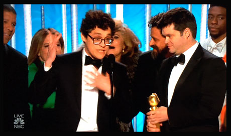 Sony's "Spider-Man: Into The Spiderverse” Wins Golden Globe Award 6 Phil Chris Golden Globes