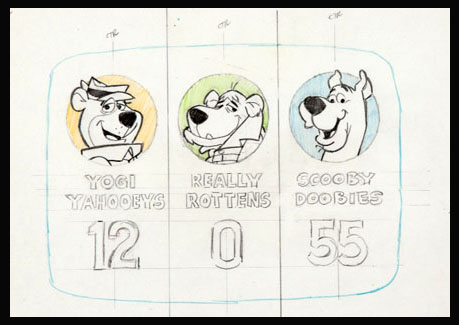 Rare "Looney Tunes" Original Art Cache Highlights Heritage December Auction 21 Yogi score board 460