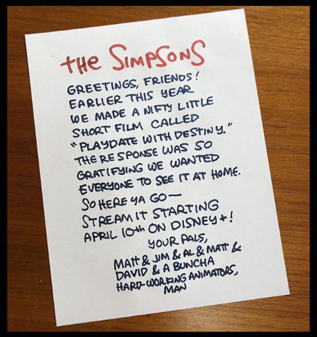 note Simpsons Maggie