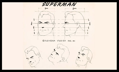 First in Flight: The 80th Anniversary of The Fleischer Studio’s “Superman” Cartoons 19 Superman model sheet 460