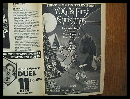 One Night Only: When Christmas Specials Were Special 24 yogi first christmas TV Guide