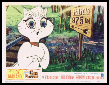 A Fine French Feline Film: The 60th Anniversary of “Gay Pur-ee” 18 Gay Purr ee lobby card 460