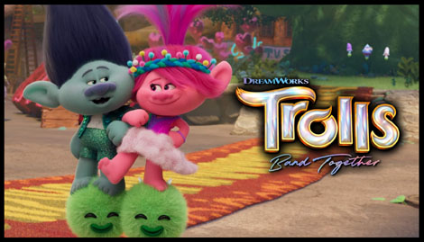 Trolls Band Together with logo