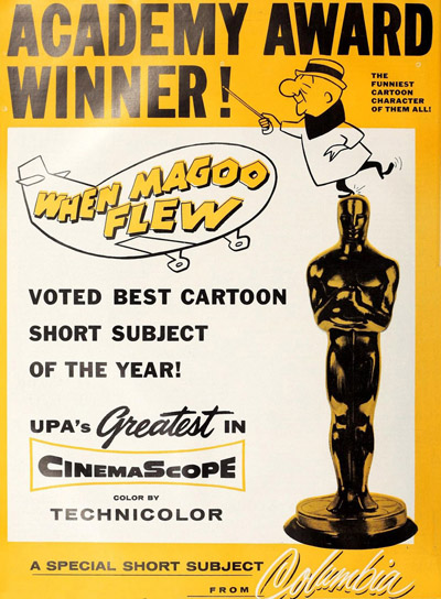 EVENT: "Tribute To UPA" on January 15th - Old Town Music Hall 2 UPA WHEN Magoo Flew trade Oscar 400