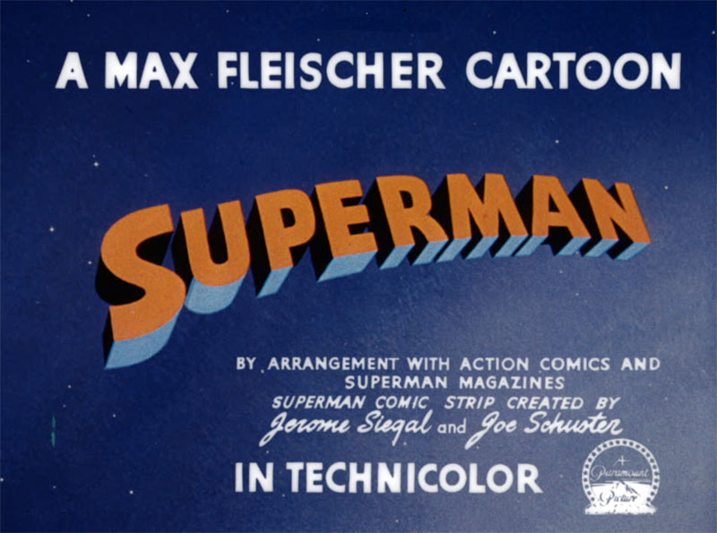 Superman Fleischer Trailer title 800