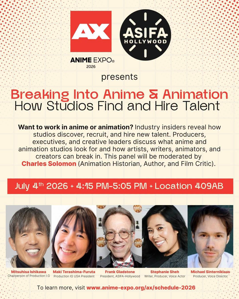 ASIFA Panel at Anime Expo: "Breaking Into Anime & Animation: How Studios Find and Hire Talent" 2 Asifa Anime Expo 900